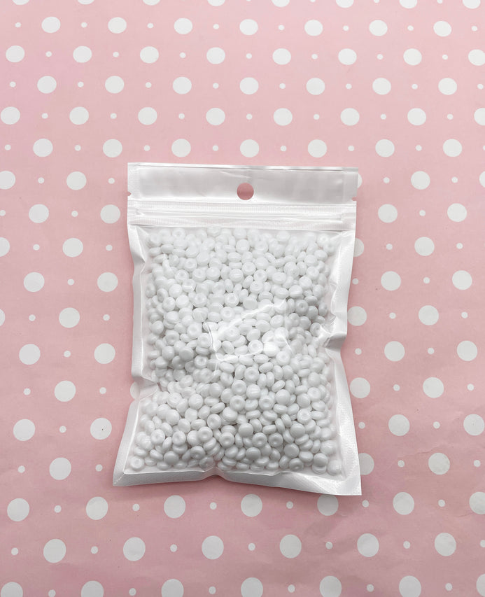 Opaque White Fishbowl Slushie Beads for Crunchy Slime and Crafting, 10 –  Happy Kawaii Supplies
